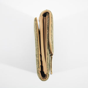 Christian Dior Green Trotter Saddle Canvas Compact Wallet  #2243