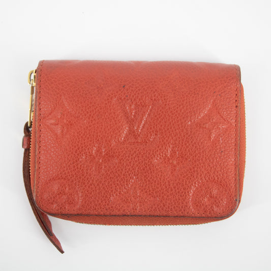 Louis Vuitton Red Empreinte Zippy Coin Case #2245