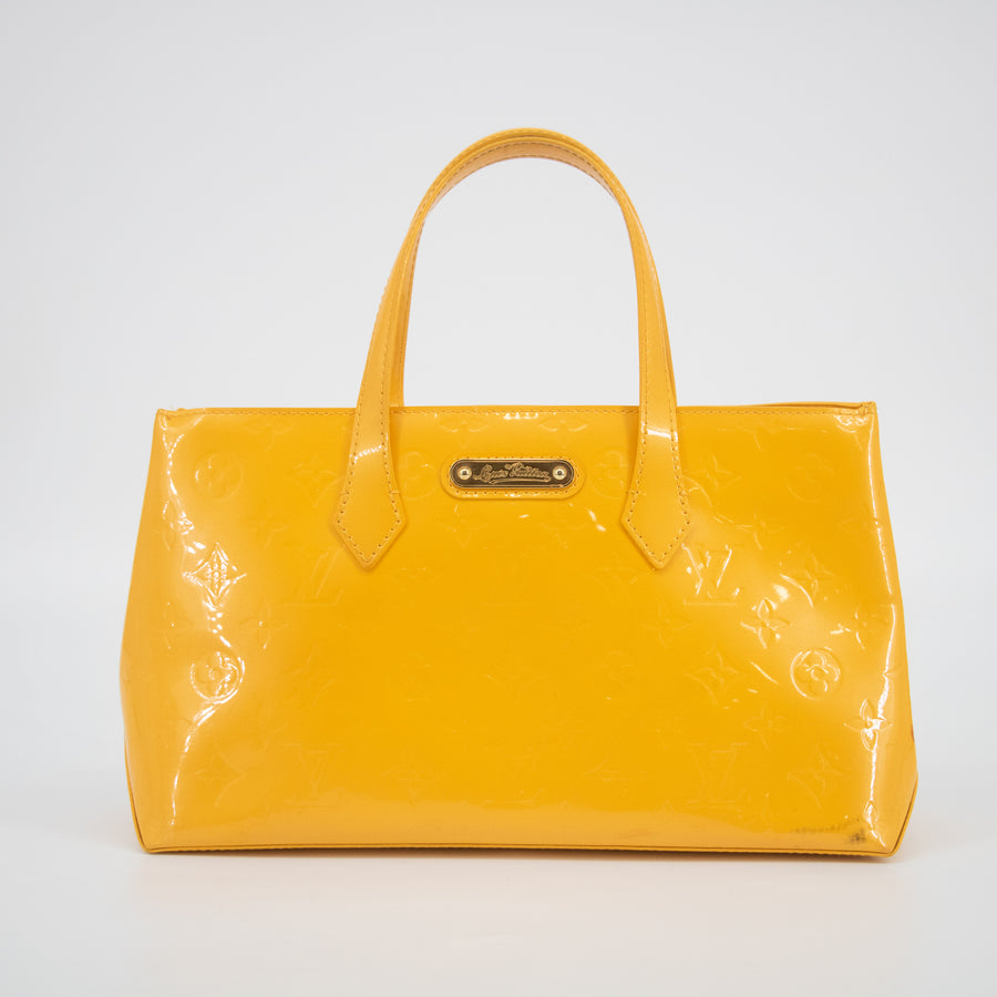 Louis Vuitton Yellow Vernis Wilshire PM  #2250