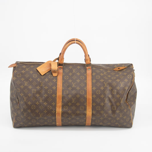 Louis Vuitton Brown Monogram Keepall 60  #2254