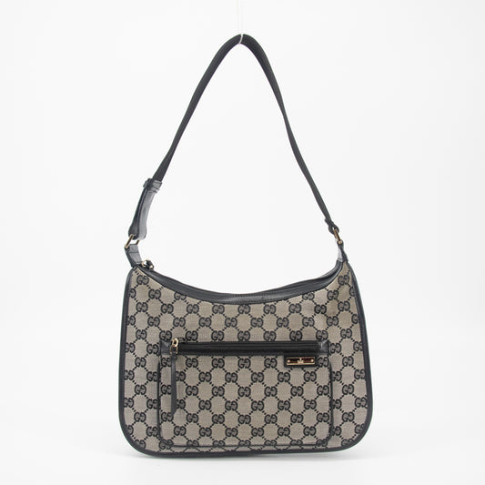 Gucci GG Canvas Navy Shoulder Bag 001 4198 #2258