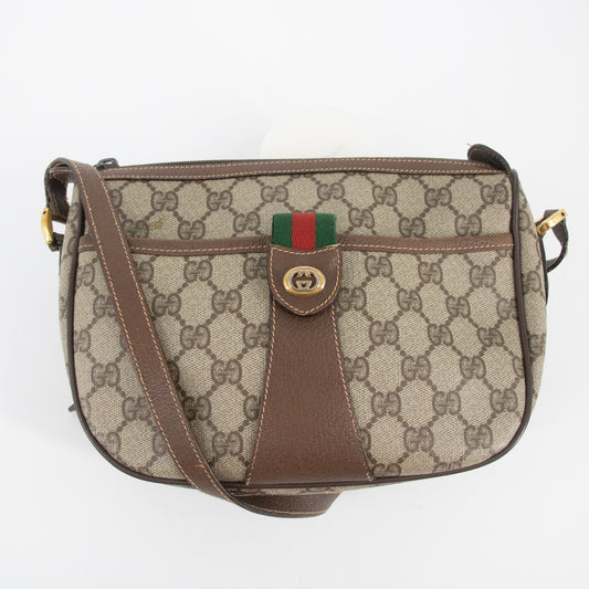 Gucci GG Canvas Coated Sherry Line Crossbody Bag  #2261