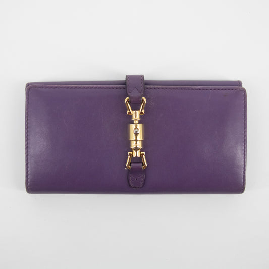 Gucci Purple Leather Jackie Long Wallet  #2269