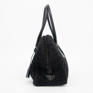 Prada Black Fur Boston Bag  #2272
