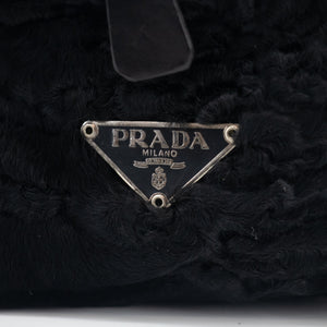 Prada Black Fur Boston Bag  #2272