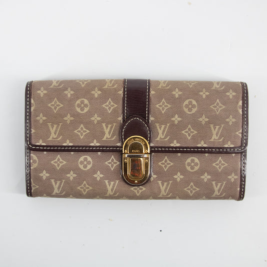 Louis Vuitton Brown Monogram Idylle Portefeuille Sarah Wallet- #2275