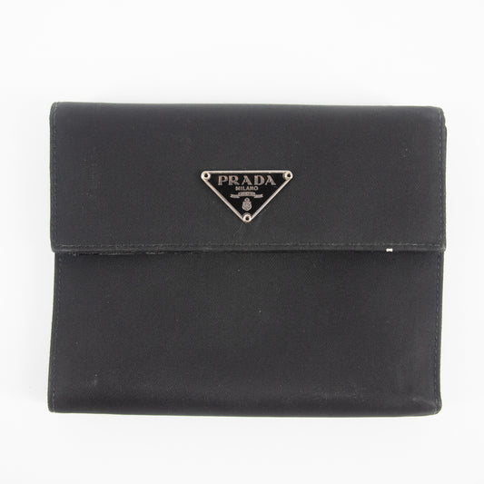 Prada Black Tessuto Nylon Wallet #2287