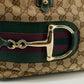 Gucci GG Canvas Green Horsebit Shoulder Bag #2307