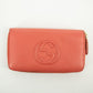 Gucci Coral Pink Soho Interlocking G Leather Round Zipper Long Wallet #2363