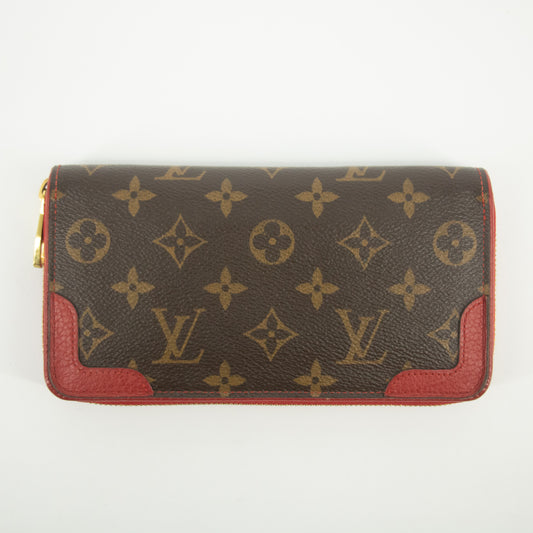 Louis Vuitton Monogram Retiro Round Zippy Long Wallet #2382