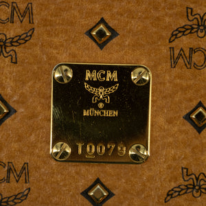 MCM Brown Monogram Visetos Pattern Leather Long Wallet  #2396