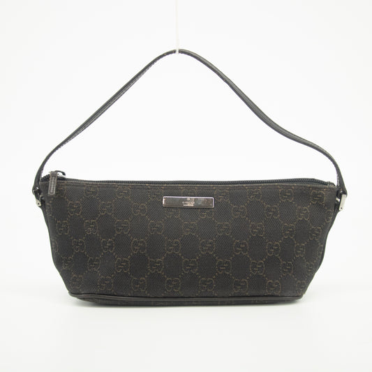 Gucci GG Canvas Brown Boat Pochette #2409