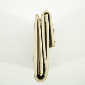 Gucci Beige Sherry Line GG Canvas x Leather Ribbon Long Wallet #2412