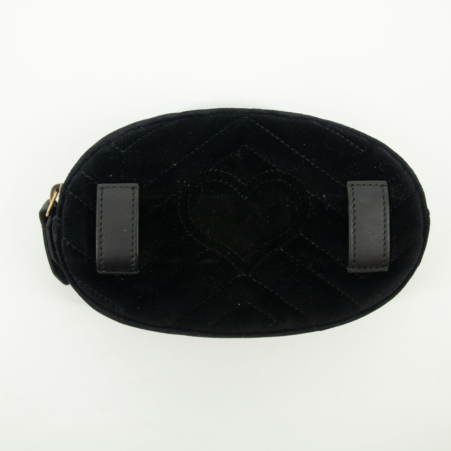 Gucci Black Velvet Marmont Belt Bag- #2454