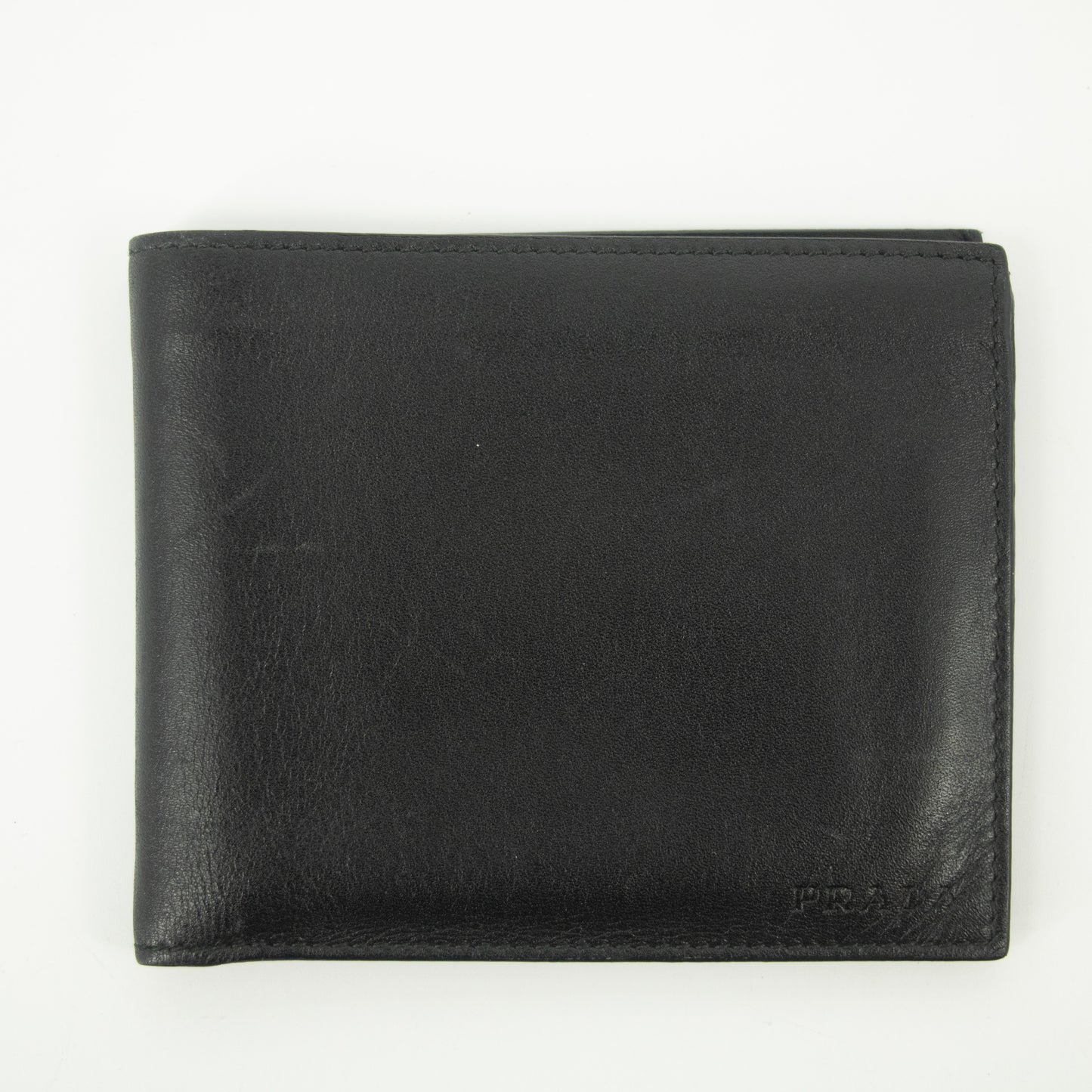 Prada Black Leather Bifold Wallet #2463