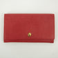 Christian Dior Red Leather Long Wallet #2465