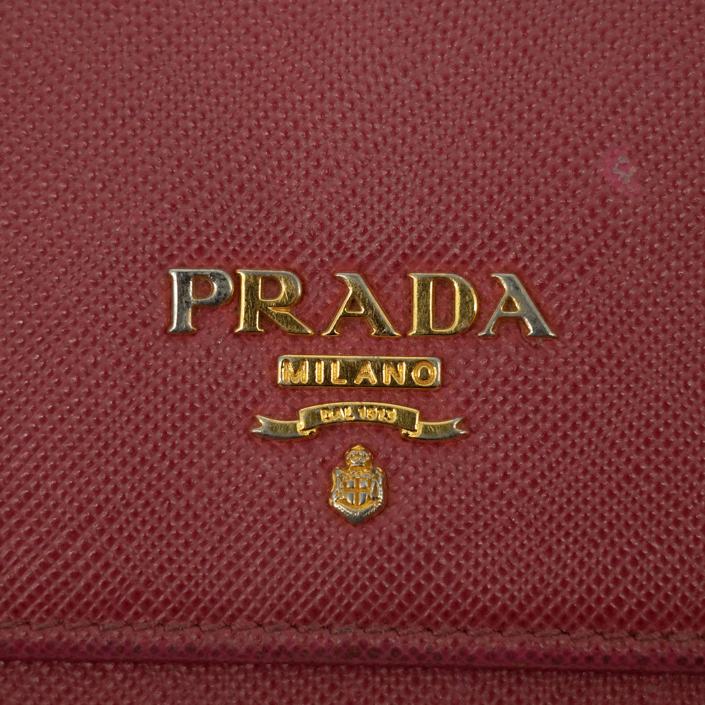 Prada Pink Saffiano Leather Long Wallet #2466