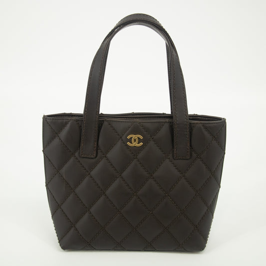 Chanel Quilted Lamb Skin Wild Stitch Tote Bag 8th Series #2526