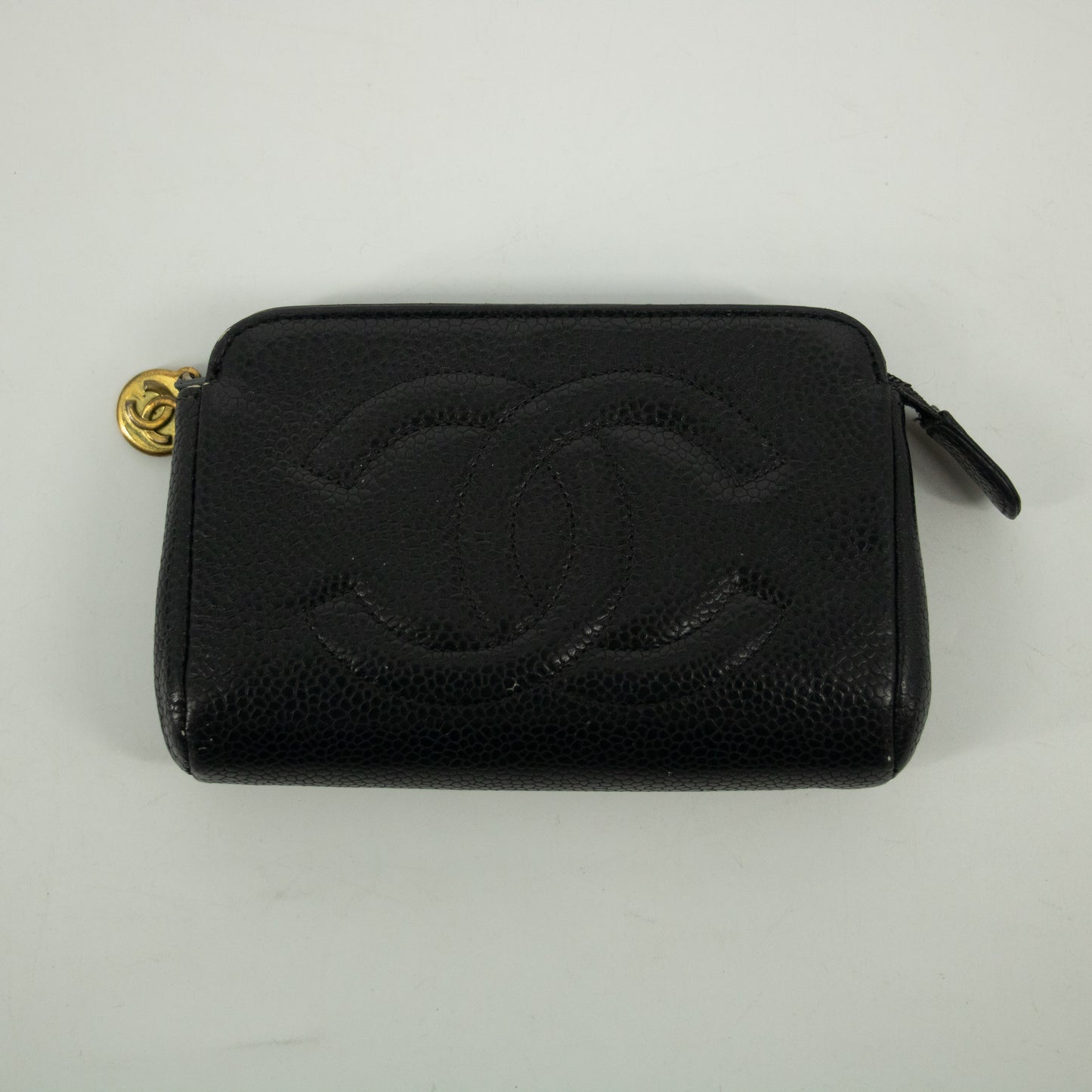 Chanel Coco Caviar Skin Black Mockup Pouch #2527