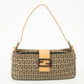 Fendi Zucchino Mamma Bucket Canvas x Leather Pochette Bag #2530