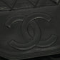 Chanel Lamb Skin Quilted Black Camera Crossbody Bag #2531