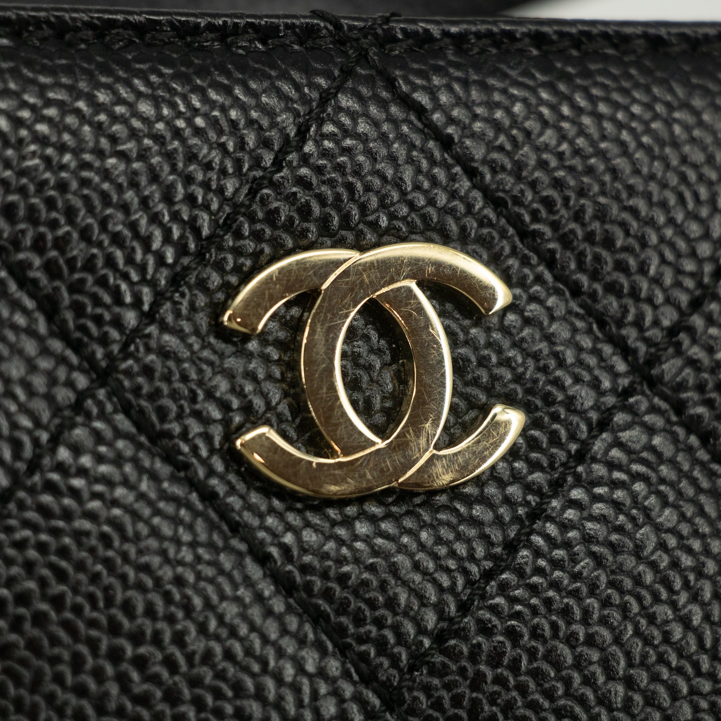 Chanel Matelasse Caviar Skin Black Tote Bag Silver Hardware #2542