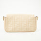 Fendi Zucca Embossed Canvas Vitello FF Crossbody Bag Grey #2551