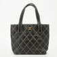 Chanel Black Wild Stitch Quilted Handbag Small  #2554