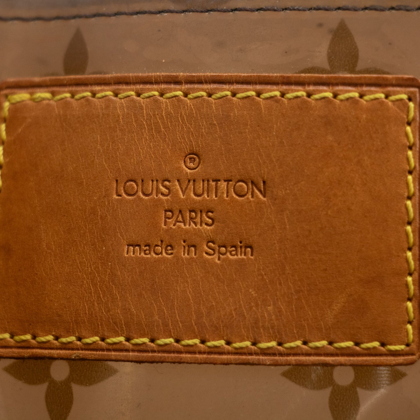 Louis Vuitton Monogram Ambre Vinyl Cabas MM Shoulder Bag #2572