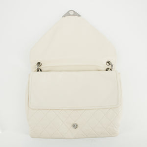 Chanel Envelope Double Flap Shoulder Bag White 11 Series  #2619