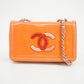 Chanel CC Coco Mark Patent Orange Multicolor Wallet On Chain 13 Series #2622