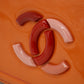 Chanel CC Coco Mark Patent Orange Multicolor Wallet On Chain 13 Series #2622