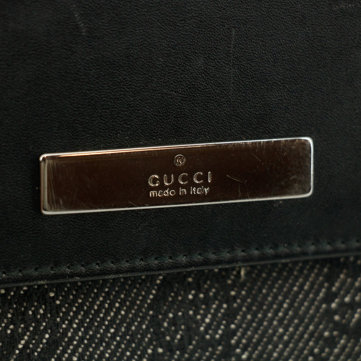 Gucci Black GG Canvas x Leather Card Case #2627