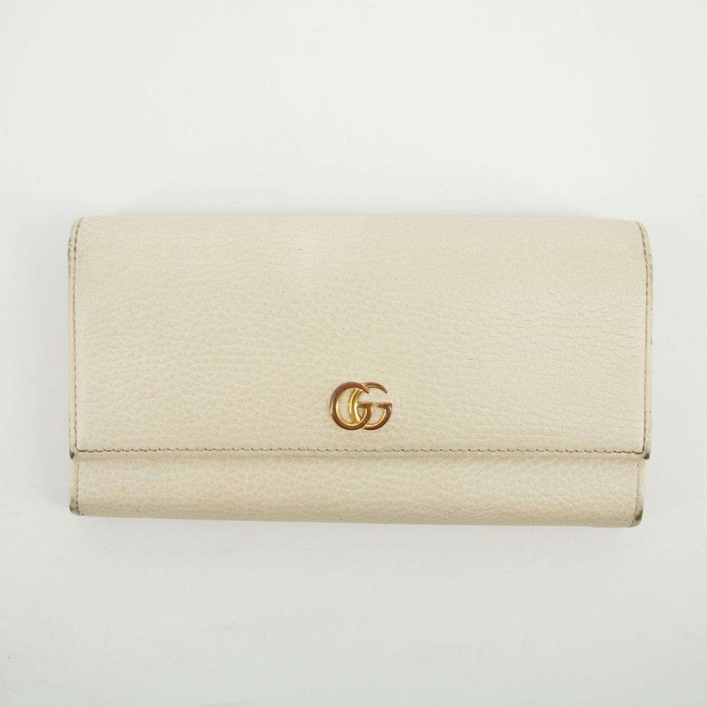 Gucci Ivory GG Marmont Leather Long Wallet #2638