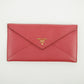 Prada Pink Saffiano Leather Letter Long Wallet #2639