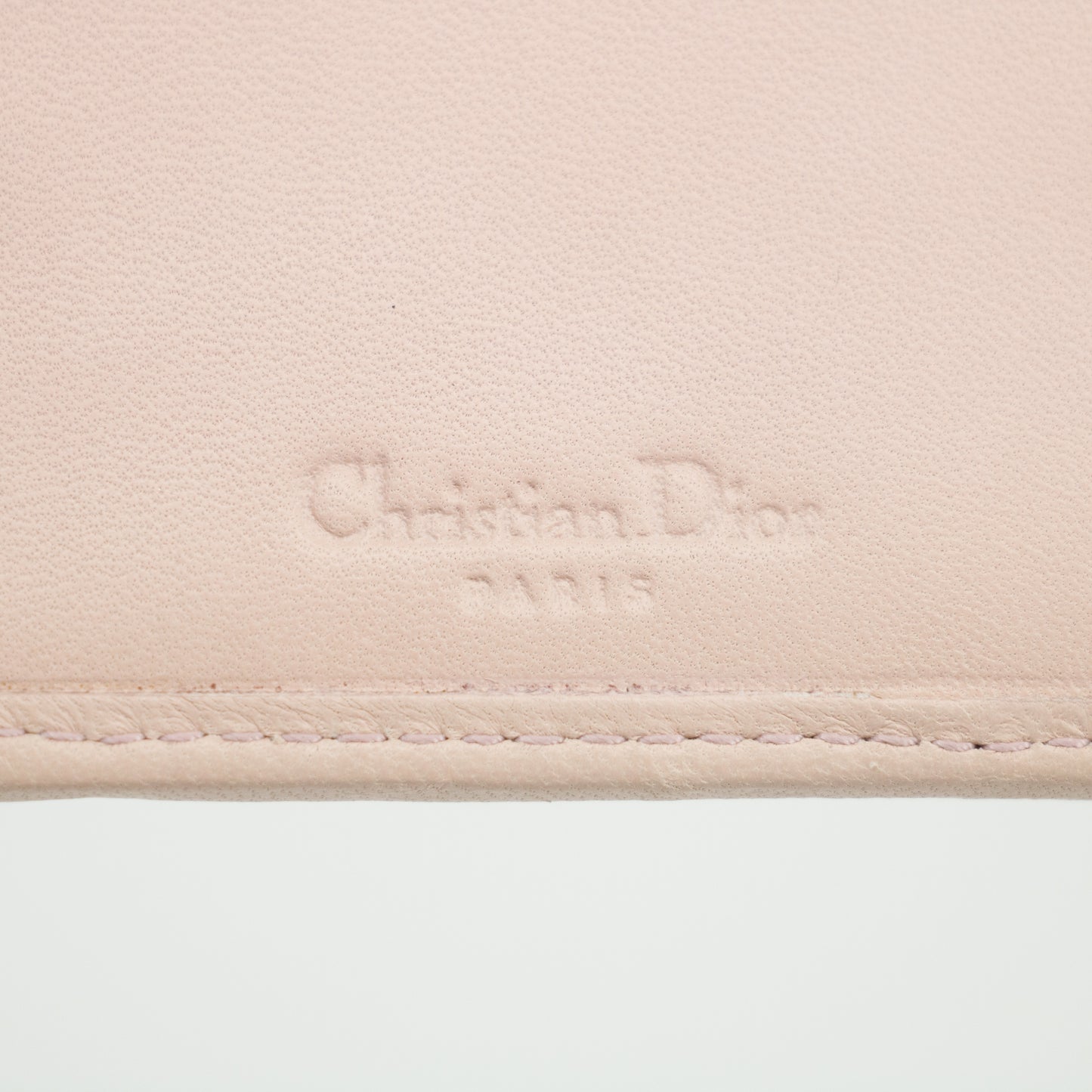 Christian Dior Pink Cannage Leather Long Wallet #2648