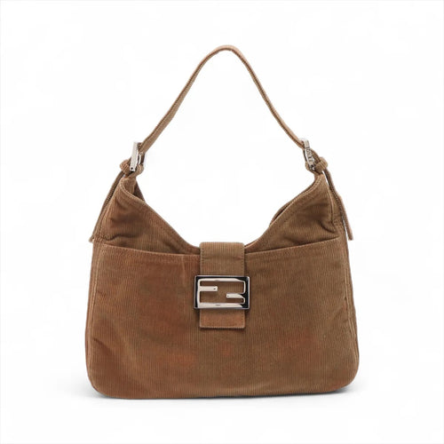 Fendi Corduroy Brown Mama Baguette