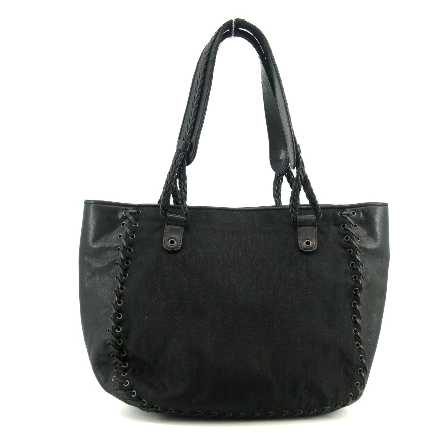 Christian Dior Black Trotter Woven Shoulder Bag #2739