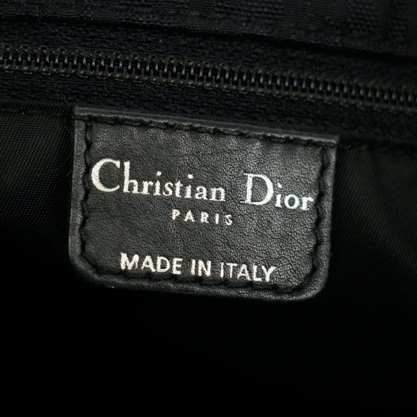 Christian Dior Black Trotter Woven Shoulder Bag #2739