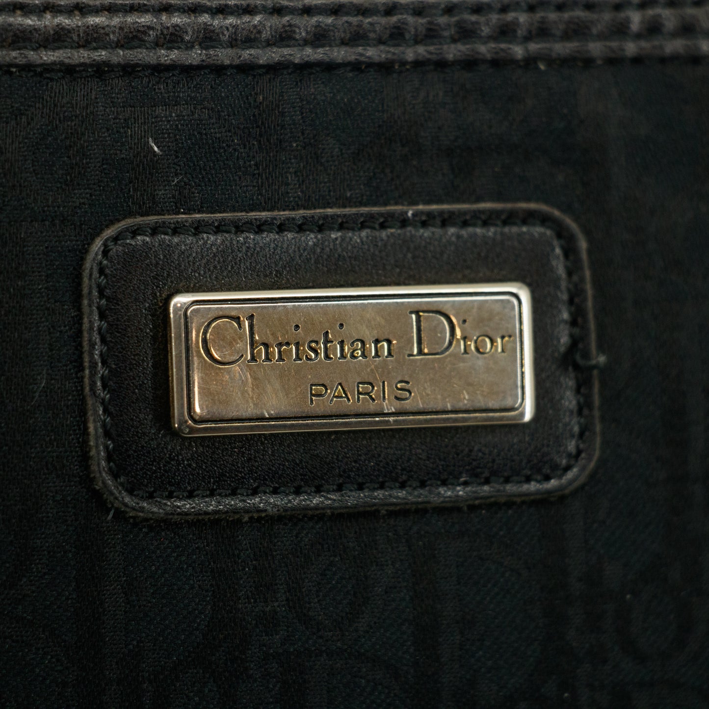 Christian Dior Black Trotter Canvas Shoulder Bag #2741