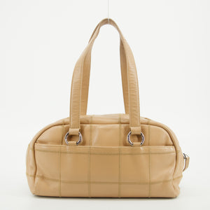 Chanel LAX Square Quilt Chocolate Bar Bowler Bag 9 Series #2749