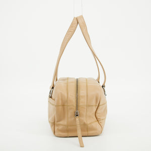Chanel LAX Square Quilt Chocolate Bar Bowler Bag 9 Series #2749
