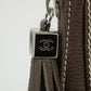 Chanel LAX Grained Leather Tassel Handle Bag Grey 8 Series #2820