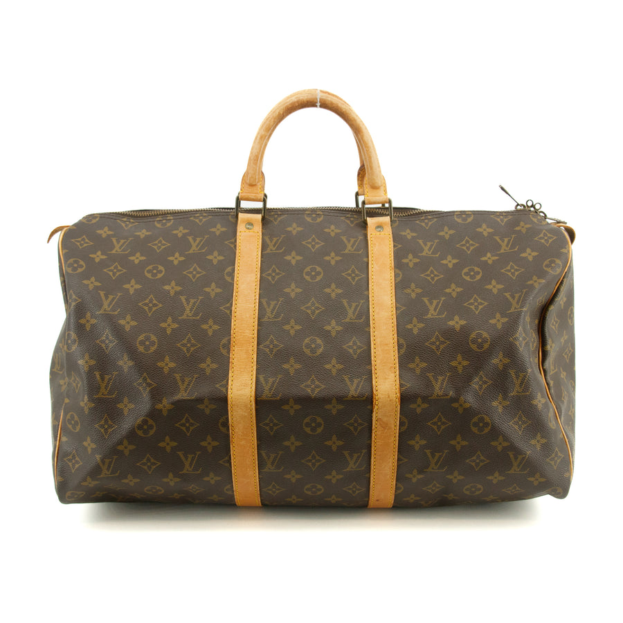 Louis Vuitton Monogram Canvas Keepall 50 Boston Bag Brown #2826