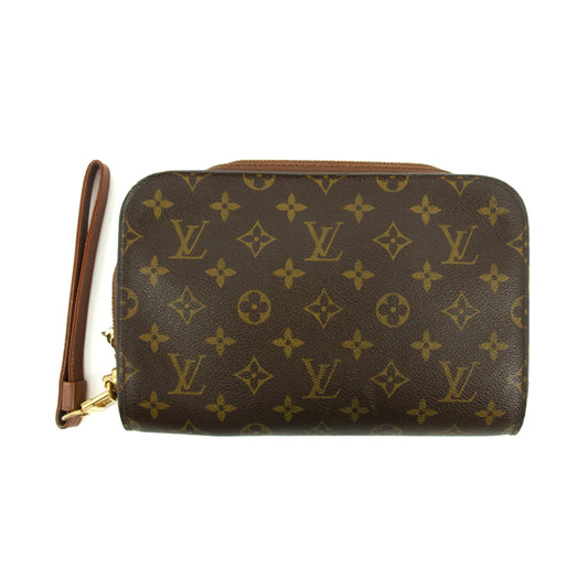 Louis Vuitton Monogram Canvas Orsay Clutch Brown #2837