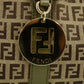 Fendi Khaki Zucchino Canvas FF Shoulder Bag #2855