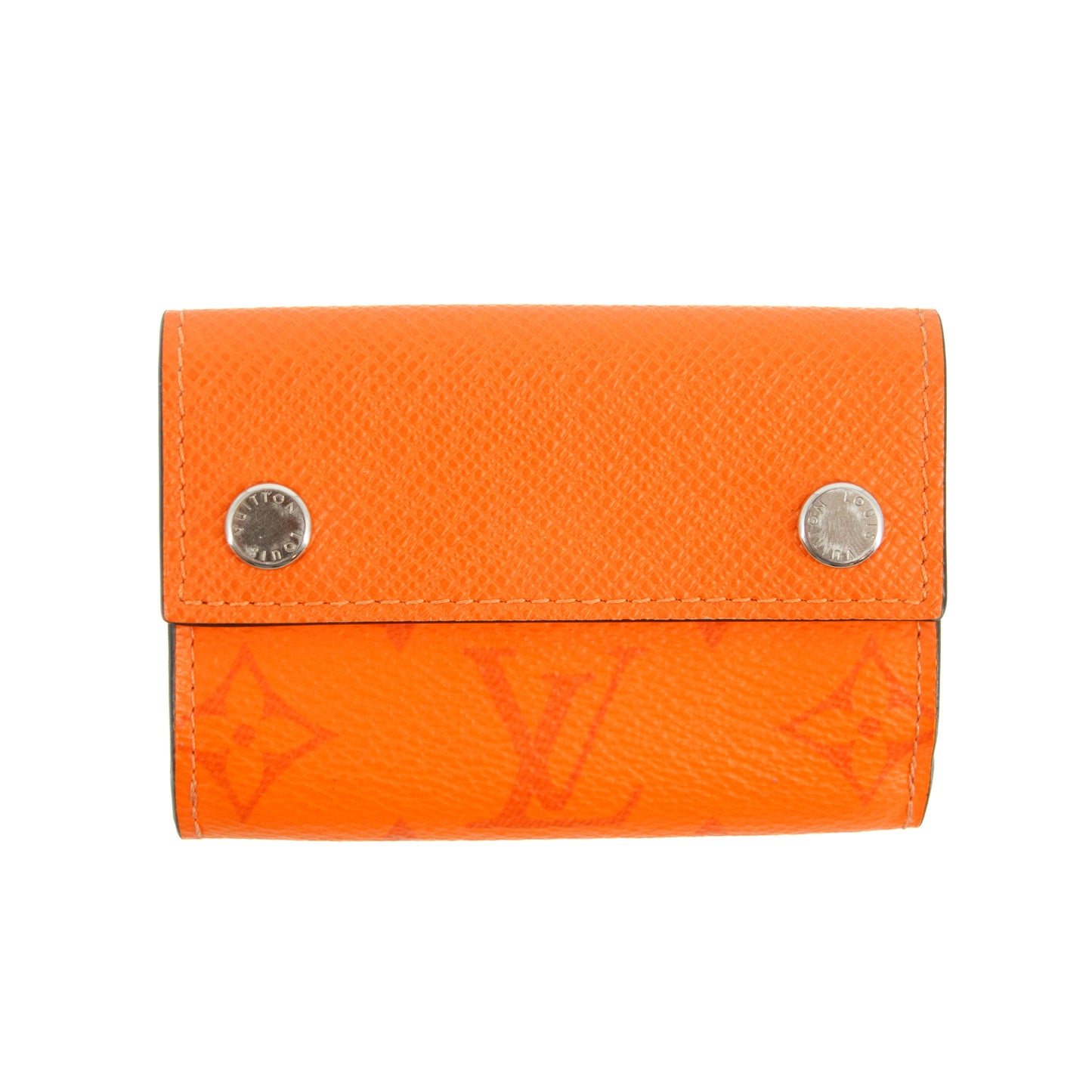 Louis Vuitton Orange Taigarama Discovery Compact Mini Wallet #2952