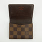 Louis Vuitton Damier Ebene Card Case Wallet #2990