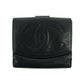 Chanel CC Black Caviar Timeless Compact Wallet #3004