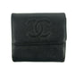 Chanel CC Timeless Black Caviar Compact Wallet #3005